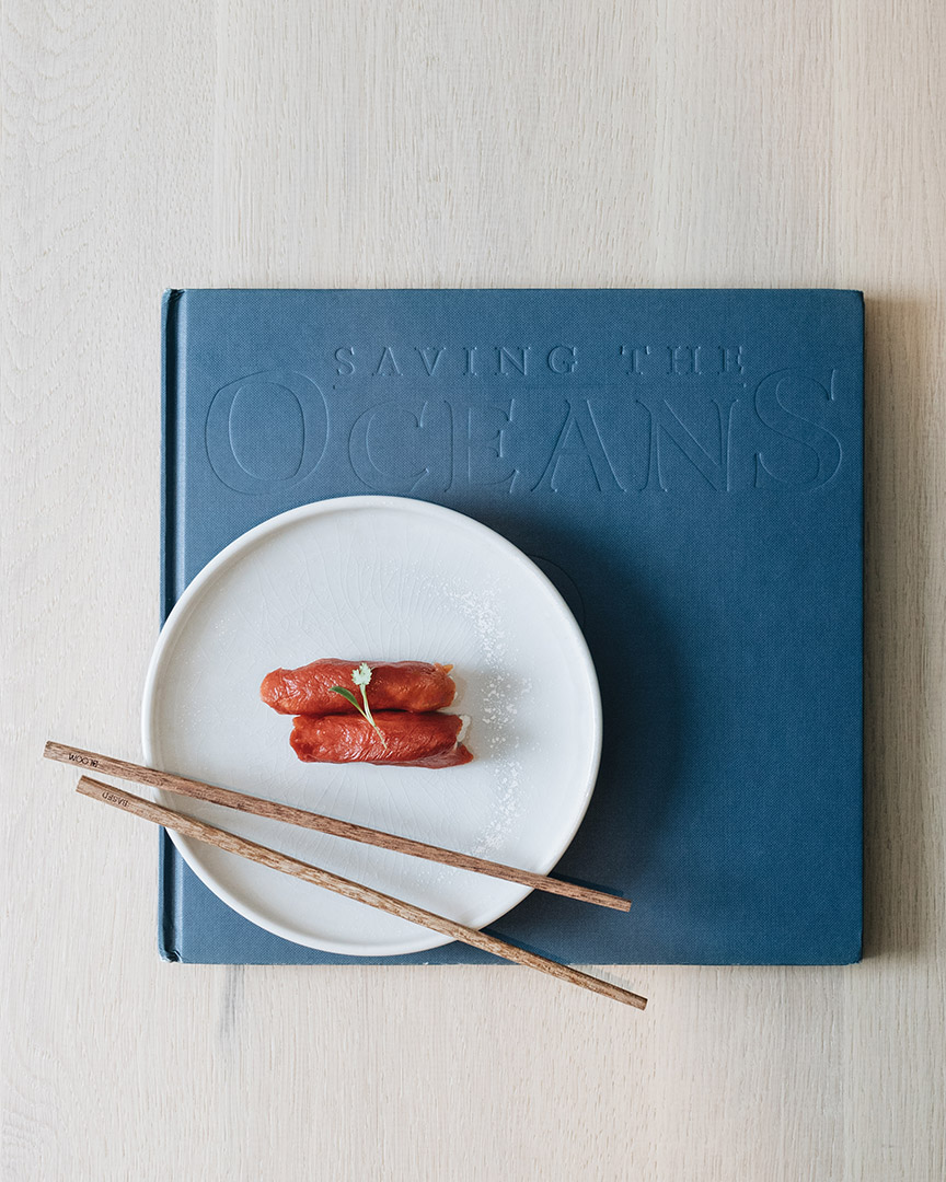 saving the oceans book and nigiri by Bloom