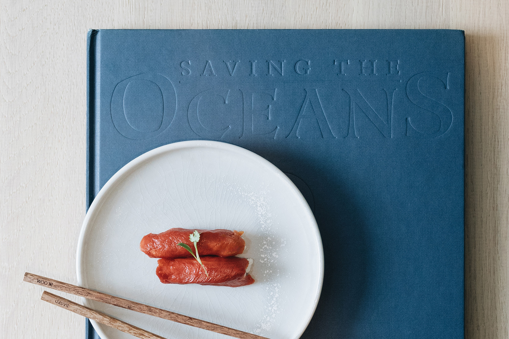 saving the oceans book and nigiri by Bloom